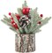Small Christmas Tree, Artificial Mini Tabletop Christmas Tree Decorations with Christmas Ball Ornaments